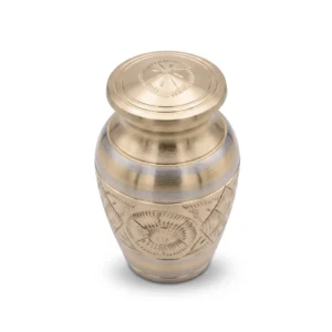 Golden Pewter Keepsake Urn for Ashes