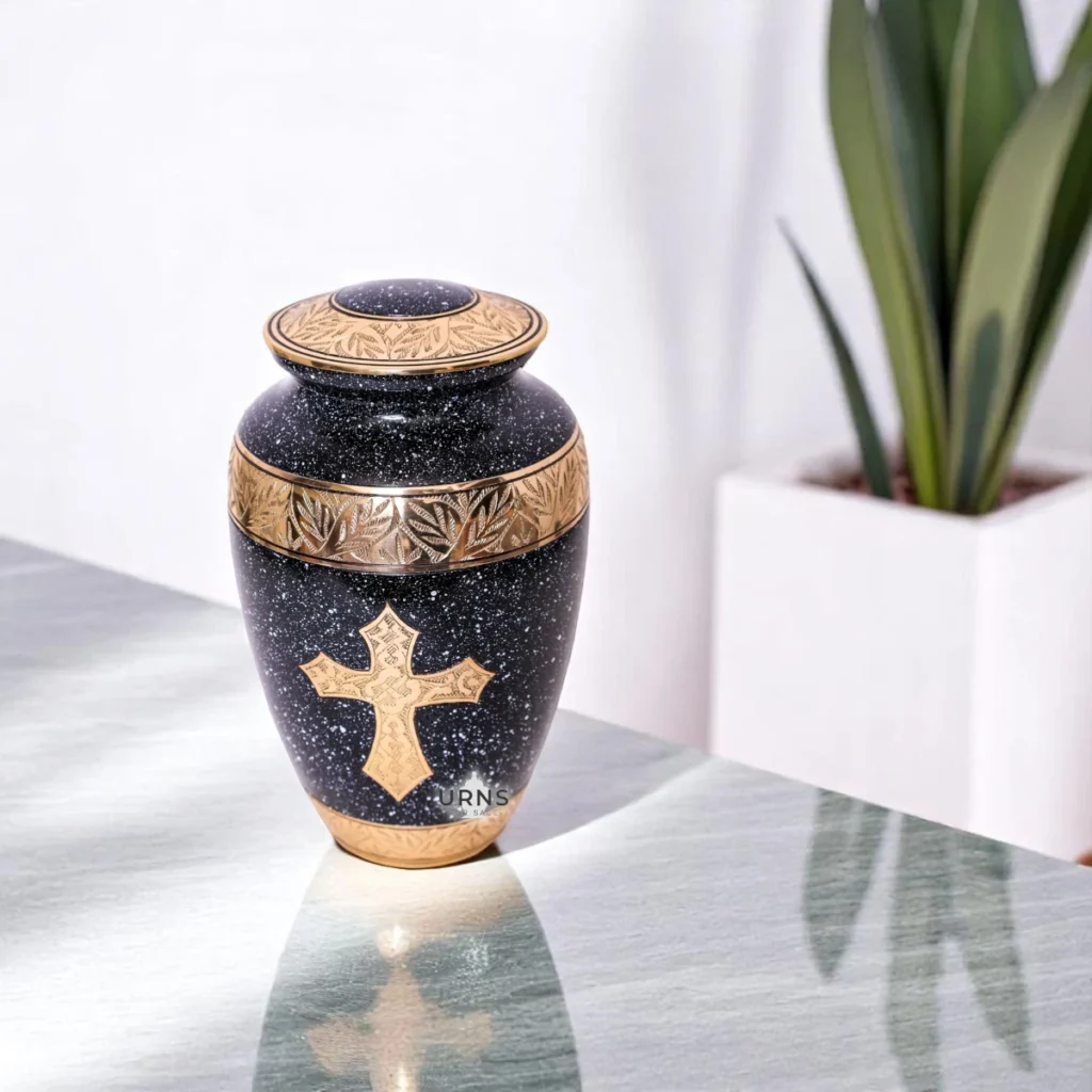 10_ christian cross cremation urs for ashes