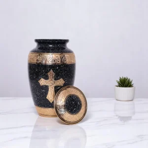 beautiful cross cremation urn