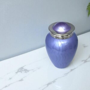 voilet colour cremation urn for ashes