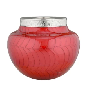 Ample Serenity Modern Red Candlelight Adult Cremation Urn for Human Ashes