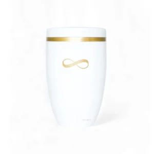 Aroha Infinity White Adult Cremation Urn for Ashes