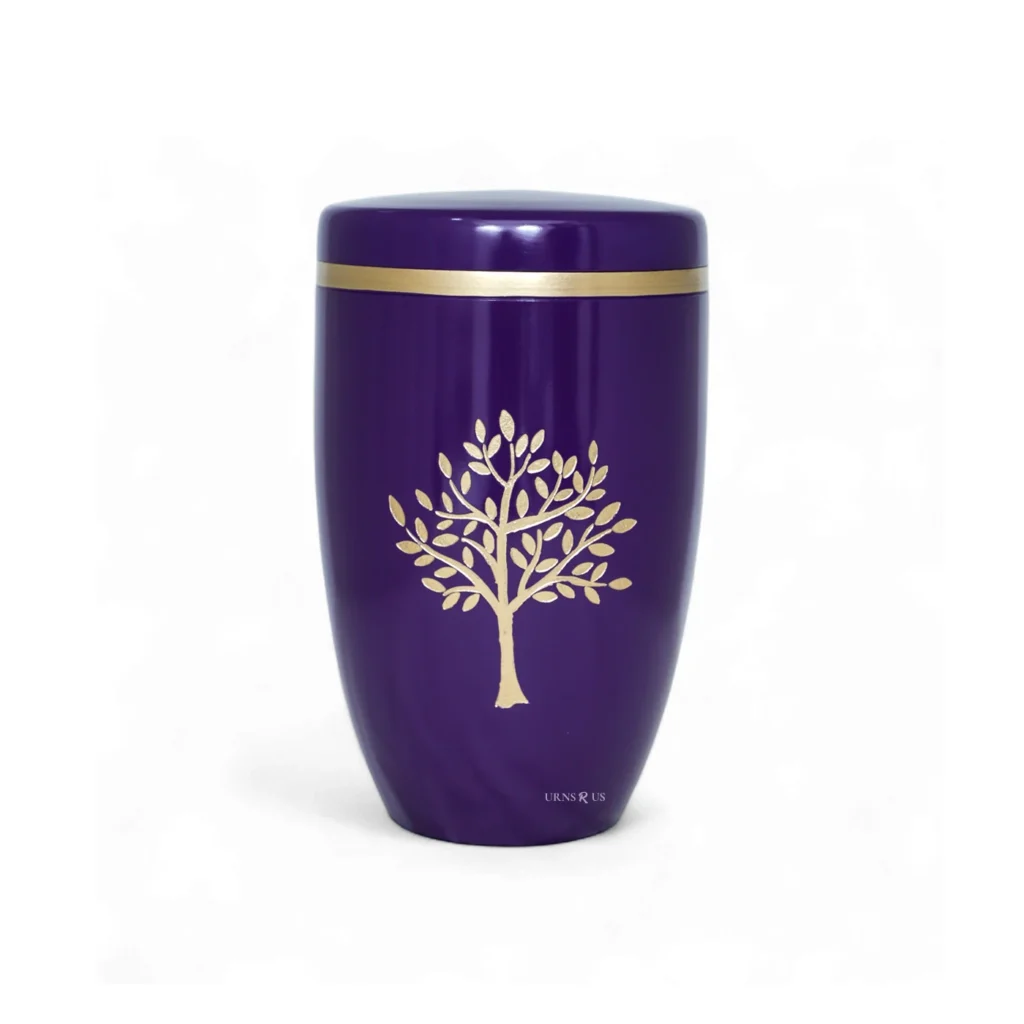 Aroha Tree of Life Violet Cremation Urn