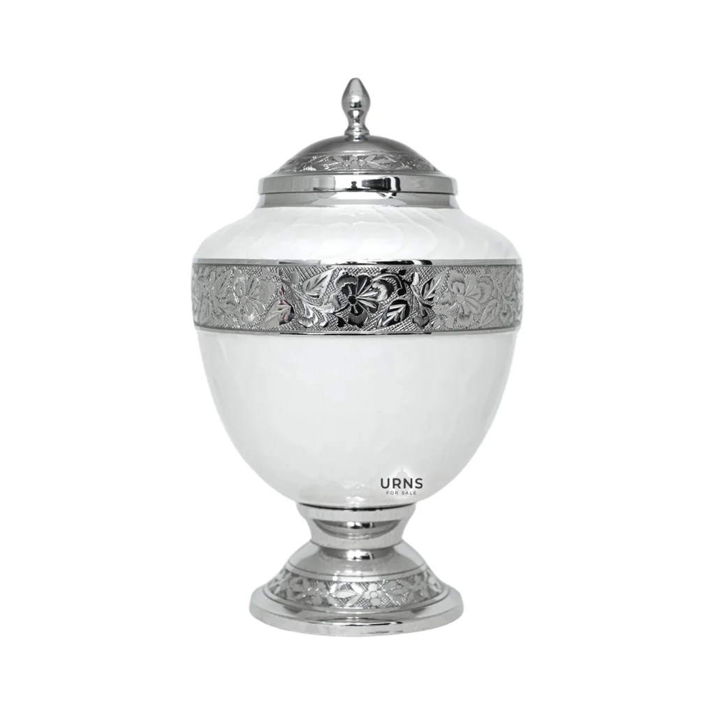 Whisper of Pearls Brass Cremation Urn