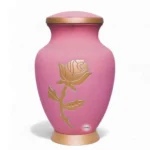 Aria Pink Gold Rose Adult Cremation Urn – Elegant Memorial for Ashes