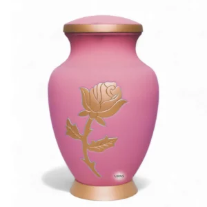 Aria Pink Gold Rose Adult Cremation Urn – Elegant Memorial for Ashes