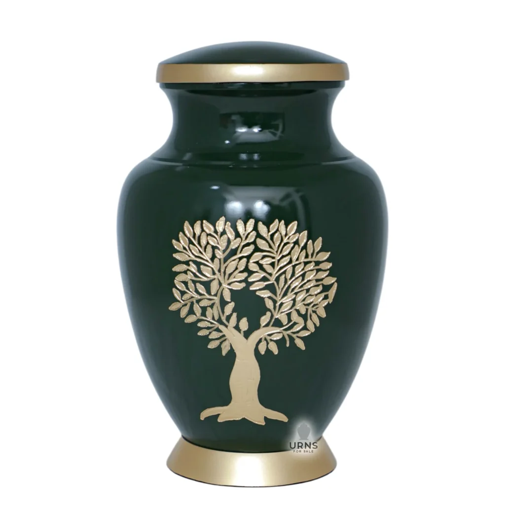 Aria Tree of Life Green Cremation Urn – Peaceful Tribute for Ashes
