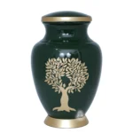 Aria Tree of Life Green Cremation Urn – Peaceful Tribute for Ashes