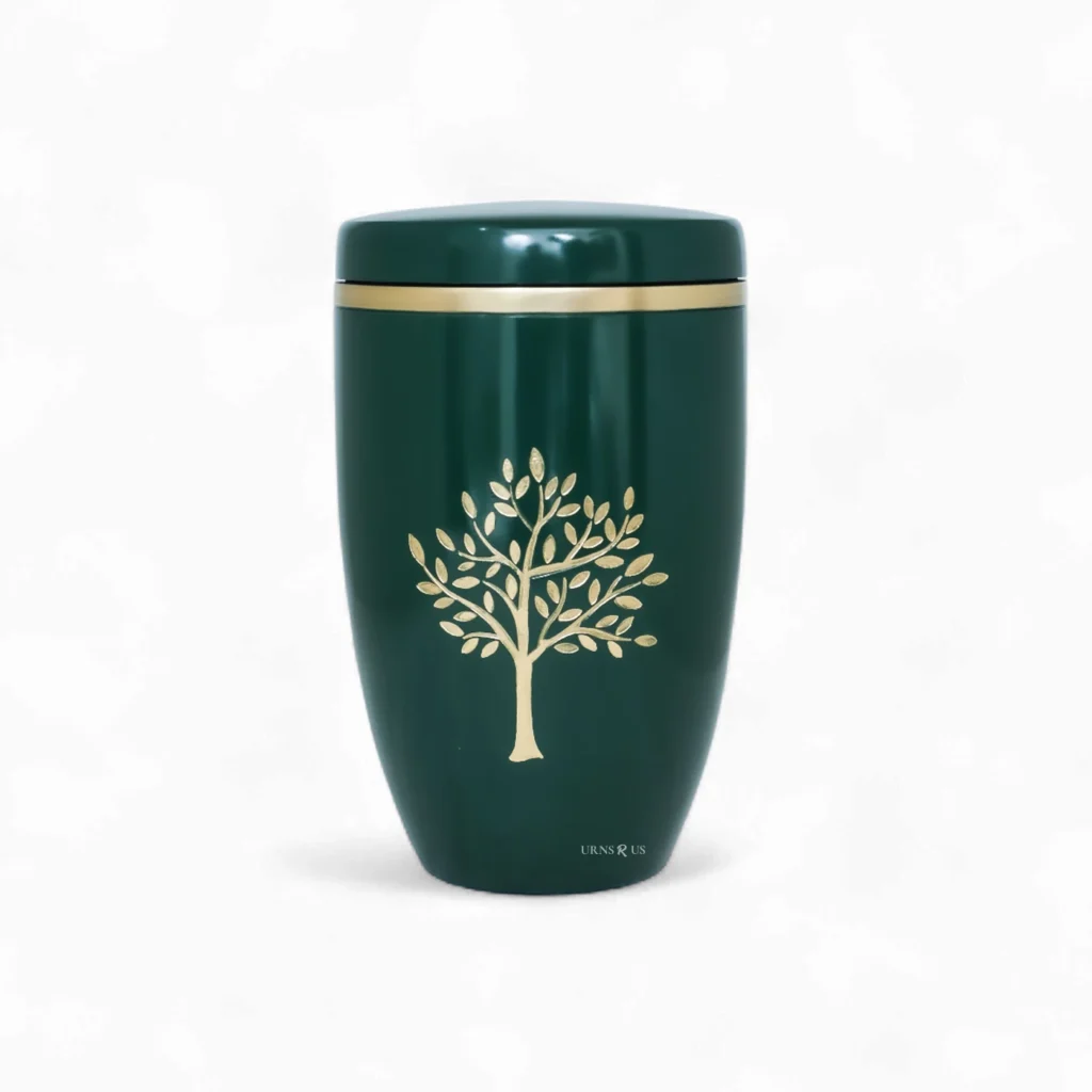 aroha tree of life green crematon urn for ashes