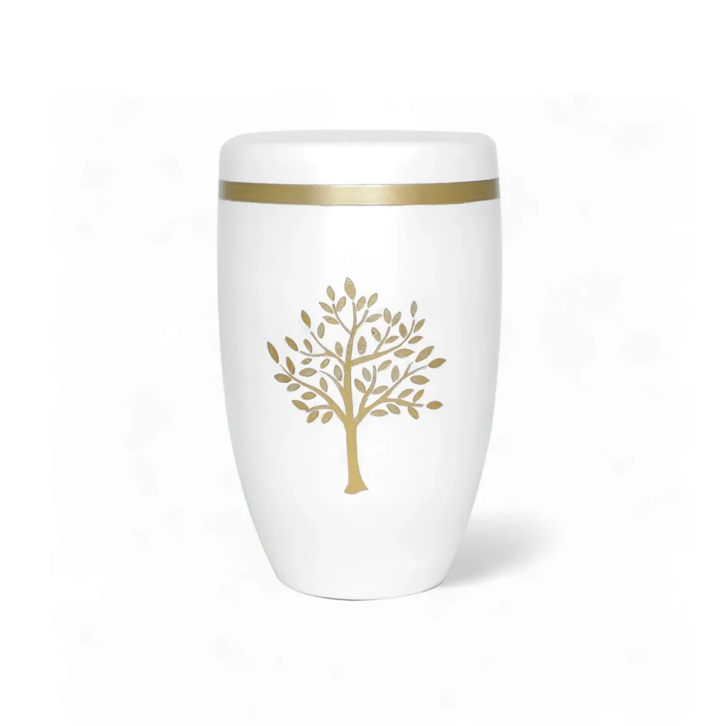 Aroha Tree of Life White Adult Cremation Urn – Pure Spiritual Tribute