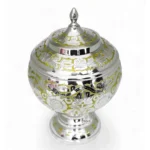 Ornate Floral Brass Cremation Urn – Decorative Memorial