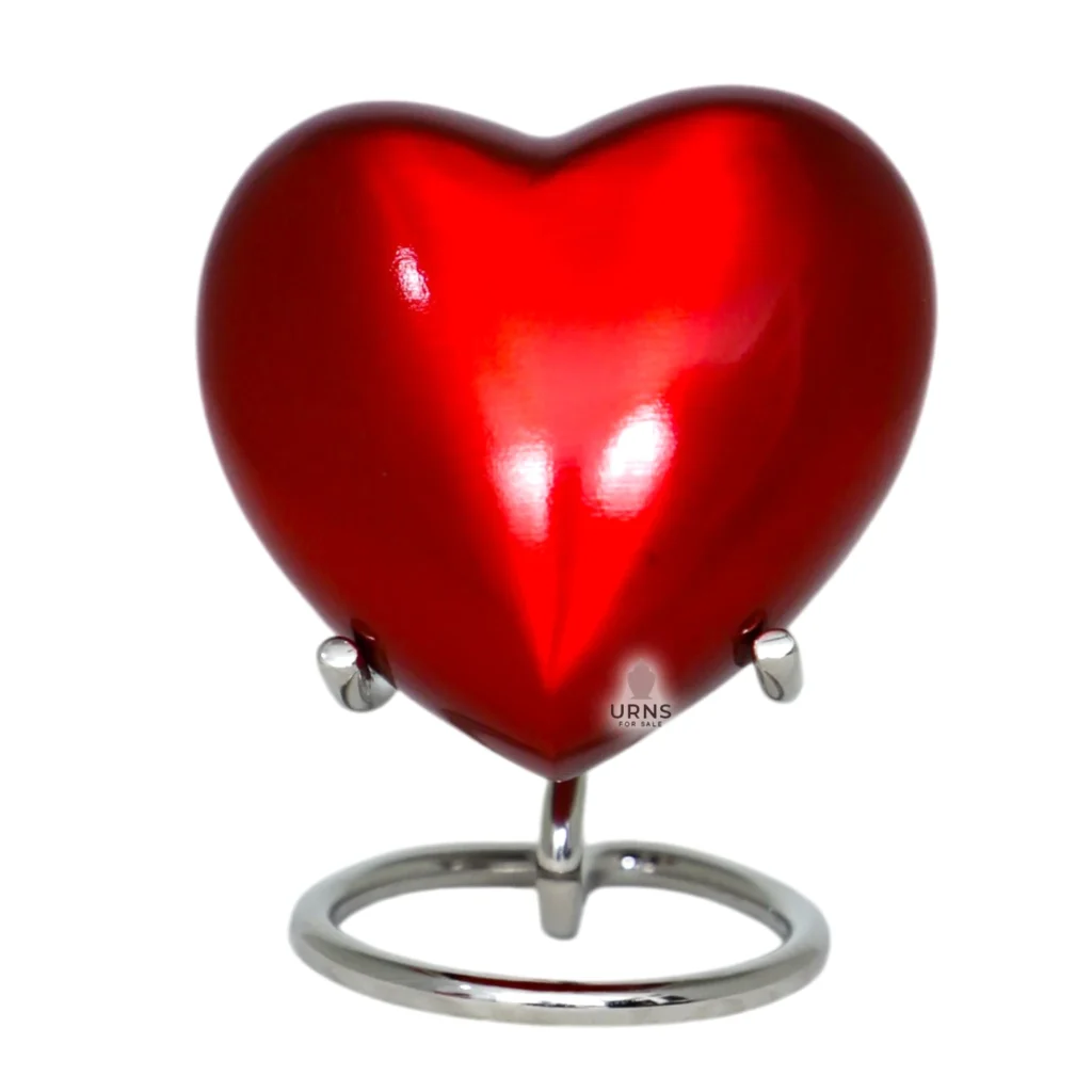 red heart keepsake urns for ashes for sale