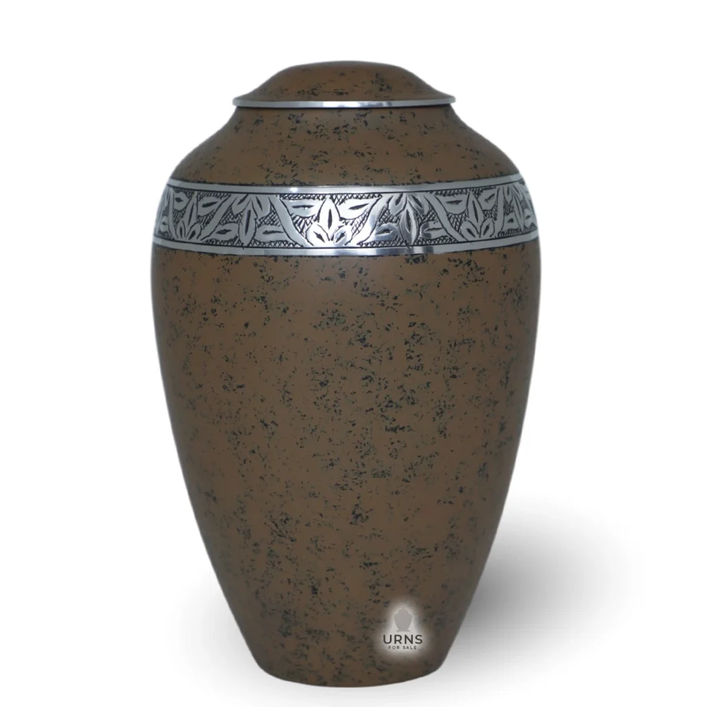 Rustic Matte Large Aluminium Cremation Urn – Timeless Memorial Vessel