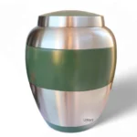 Sage Serenity Green Brass Premium Cremation Urn – Elegant Memorial