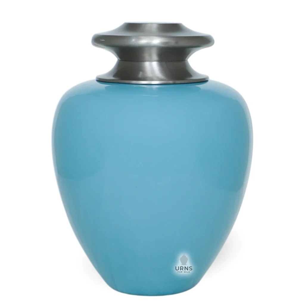 Satori Azure Large Brass Cremation Urn – Peaceful Elegant Memorial