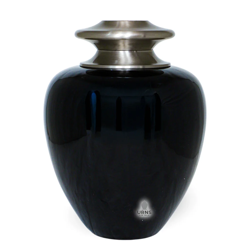 Satori Onyx Large Brass Cremation Urn – Dark Elegant Memorial