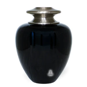 Satori Onyx Large Brass Cremation Urn – Dark Elegant Memorial