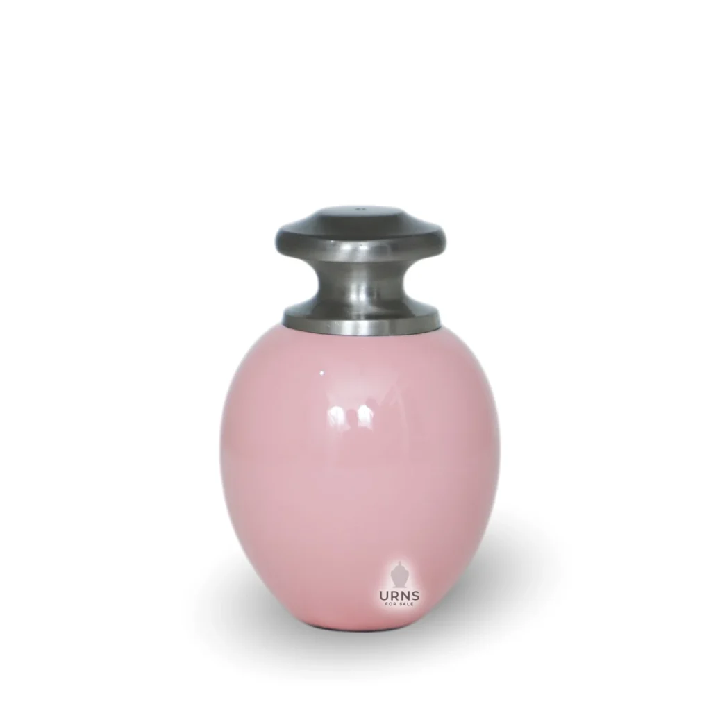 Satori Pink Blessing Brass Keepsake Urn – Small Elegant Memorial