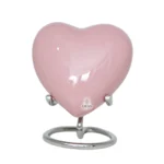 Satori Pink Blessing Heart Brass Keepsake Urn – Soft Elegant Tribute