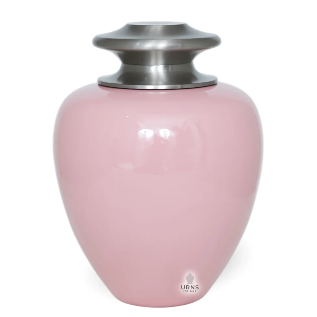 Satori Pink Blessing Large Brass Cremation Urn – Soft Elegant Tribute