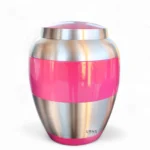 Sage Serenity Vibrant Pink Medium Brass Premium Cremation Urn – Elegant Memorial