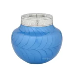 Ample Serenity Modern Blue Candlelight Child Urn for Cremation Ashes