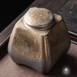Gilded Earth Ceramic Pet Urn - Rustic Bronze Cremation Urn for Dog or Cat Ashes (Up to 85 lbs)