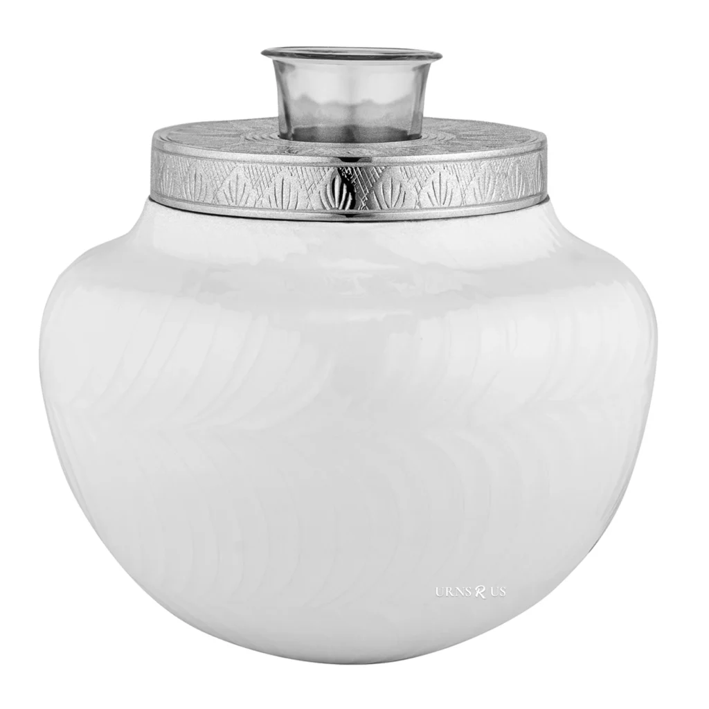 Tealight Candle Urn White for Ashes