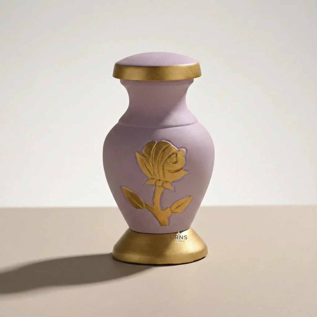 Aria Pink Keepsake Urn Floral Design Urn for Ashes