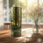 Sunlit Forest Scattering Tube Urn for Ashes – Biodegradable Cremation Container, Keepsake & Burial Urn (Memorial Day, Grandparents Day) – 12 Inch