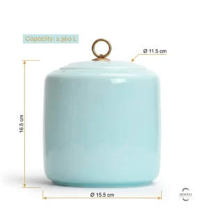 Celeste Zen Ceramic Cremation Urn Dimensions