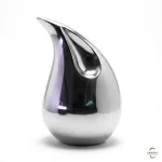 Ethereal Silver Aluminium Teardrop Cremation Urn