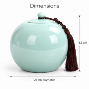 Serenity Sphere Ceramic Cremation Urn Dimensions