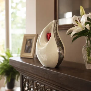 Teardrop Cremation Urn in Home Memorial Setting