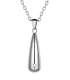 Silver teardrop cremation urn necklace for ashes with crystal memorial pendant