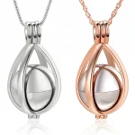 Silver & Rose Gold Eternity Orb & Teardrop Keepsake Jewellery – Cremation Ashes Pendant