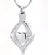 Crystal Teardrop Heart Urn Necklace for Ashes – Stainless Steel Memorial Cremation Keepsake Jewelry for Women