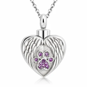 Angel Wing Memorial Ashes Necklace