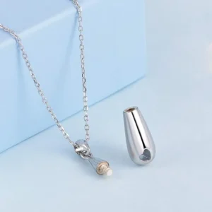 Crystal Teardrop Heart Urn Top Open View