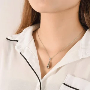Crystal Teardrop Heart Necklace Mockup