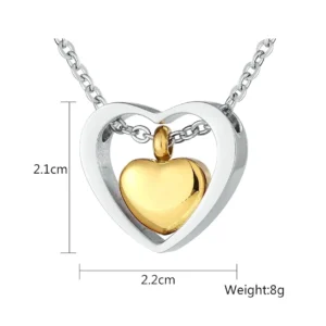 Eternal Embrace Double Heart Size and Weight
