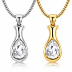 Eternal Lumière Crystal Teardrop Ashes Necklace – Premium Cremation Jewellery Memorial Urn Pendant
