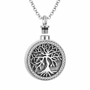 Nature's Embrace Keepsake Memorial Necklace for Cremation Ashes Memorial