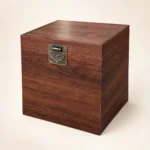 Premium Walnut-Finish Wooden Cremation Urn for Ashes with Protective Inner Bag – 23.5 cm