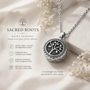 Sacred root ashes pendant mockup image