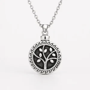 Sacred Root Ashes Pendant memorial Jewellery for Ashes - Front View