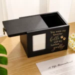 You were my favourite hello and hardest goodbye pet wooden ashes urn