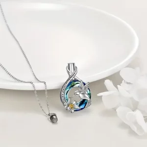 A Commemorative Pet Hummingbird-shaped Ashes Necklace