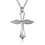 Angel Wings Cross Cremation Jewellery – Eternal Faith Pendant