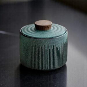 Blue ceramic pet urn